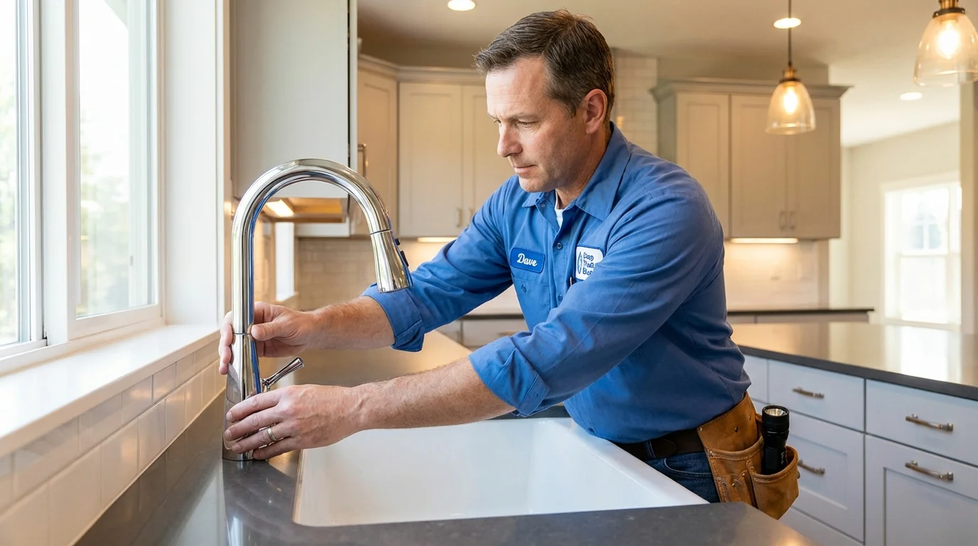 Kitchen faucet installation by Johns Plumbing LLC in Marceline
